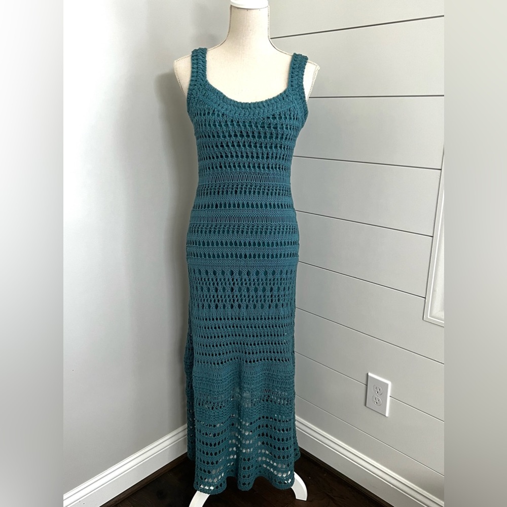 Vince Lace Crochet Midi Dress